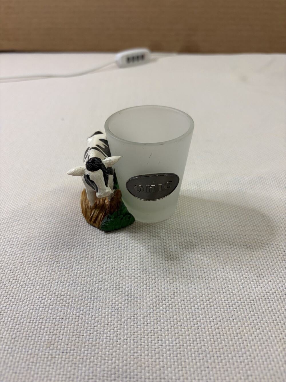 Unigift Shot Glass Unisex 2 Oz Ohio Cow 3D Resin Frosted Farm Souvenir Gift